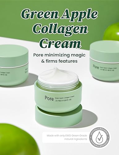 Miniatura 2 de MILKTOUCH Green Apple Pore Minimizer Crema de colágeno para la cara  Crema facial reafirmante minimizadora de poros para la cara  Hidratante facial