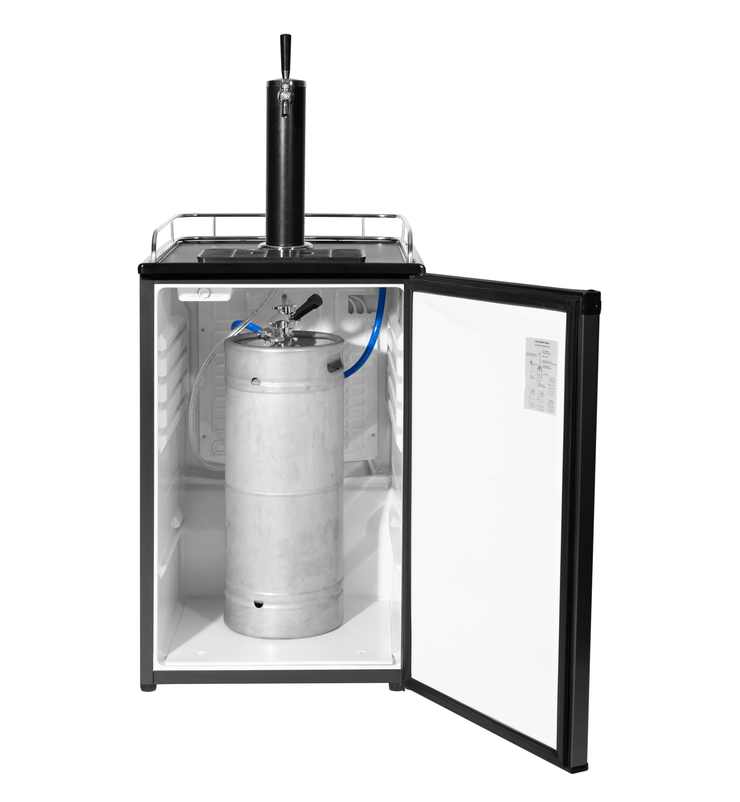 Frigidaire Beer Keg Kegerator Dispenser with Coupler, Tower Tap, and Drip Tray for All Size Kegs, 5.3 cu. ft. Refrigerator, Includes CO2 Tank on Fridge.com
