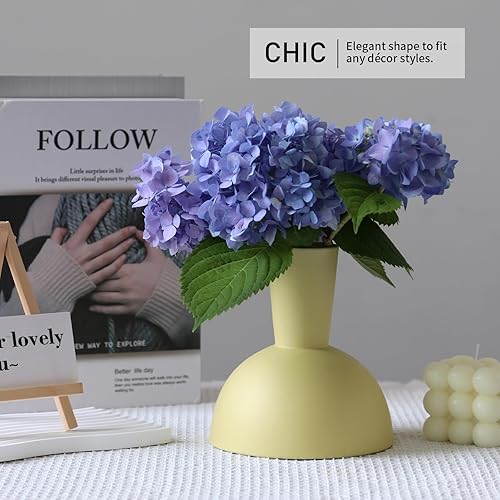 Miniatura 3 de Abbittar Juego de 2 jarrones de cerámica para decoración rústica del hogar, decoración moderna de granja, decoración de sala de estar, mesa,