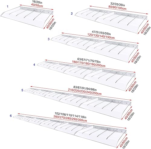 Miniatura 4 de Toldo moderno de policarbonato para puerta delantera, toldo invisible para puerta, puerta delantera al aire libre, toldo para puerta delantera,