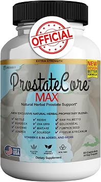 ProstateCore Max Extra Prostate Supplements for Men Capsules, Health Supplements - Maximum Strength, All Natural to Support Normal & Healthy Function 60 Capsules 1 Pack