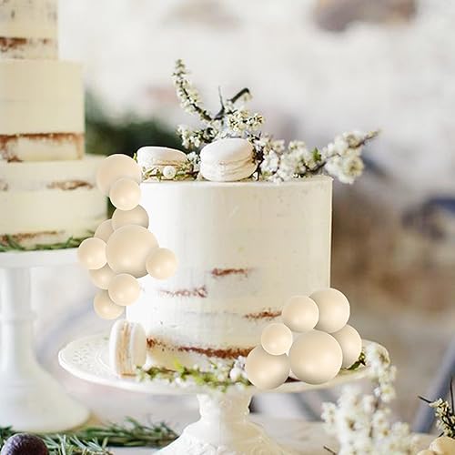 Miniatura 71 de Rsstarxi 30 piezas de bolas de burbujas para decoración de tartas, bolas de espuma, mini globo para cupcakes, decoración de bricolaje para baby Oro