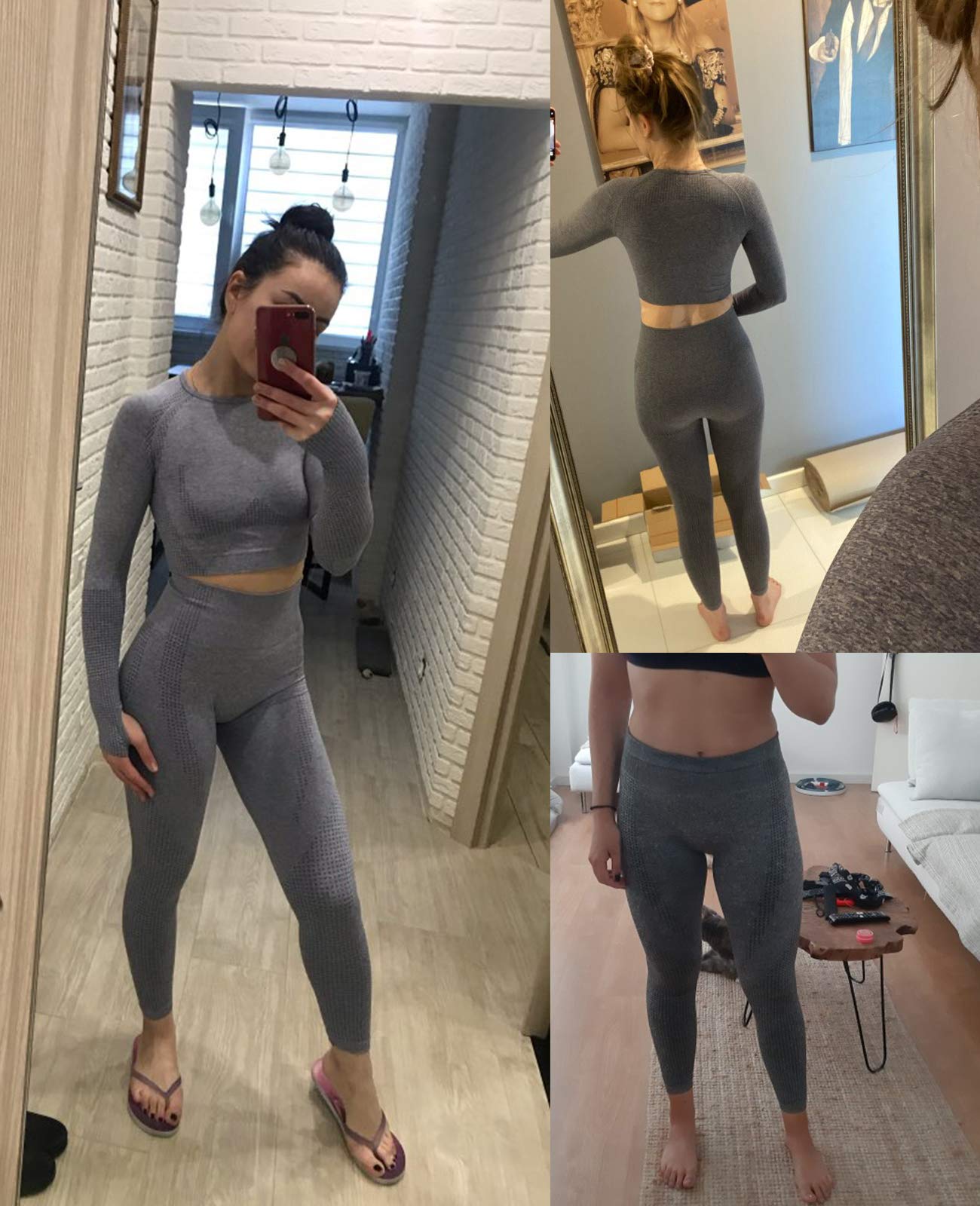 SALSPOR Workout Leggings for Women, Butt Lifting Gym Scrunch Butt Seamless Leggings