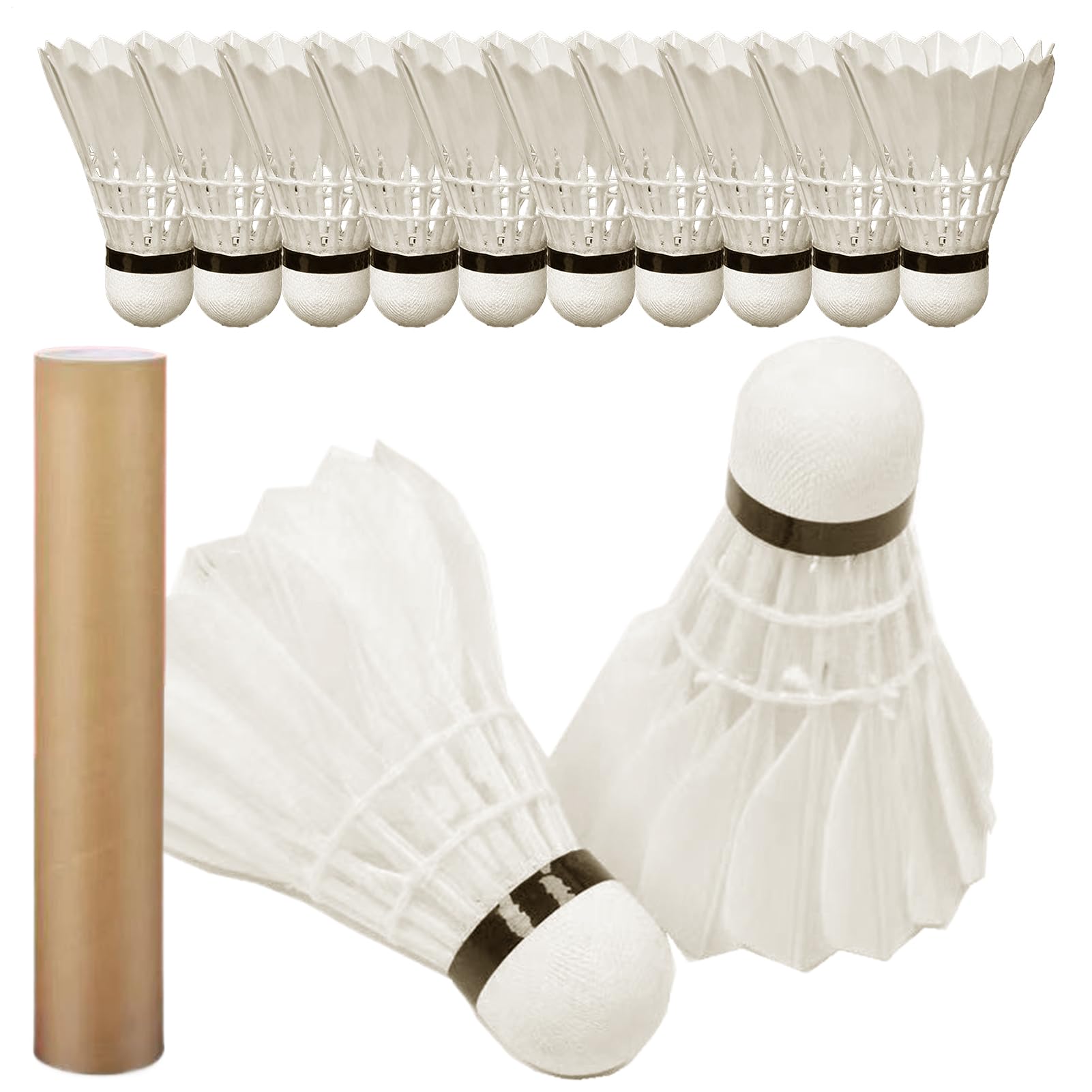 Volants De Badminton En Plumes – Stables, Durables Et Parfaits Pour L’Entraînement Ou Les Matchs En Famille