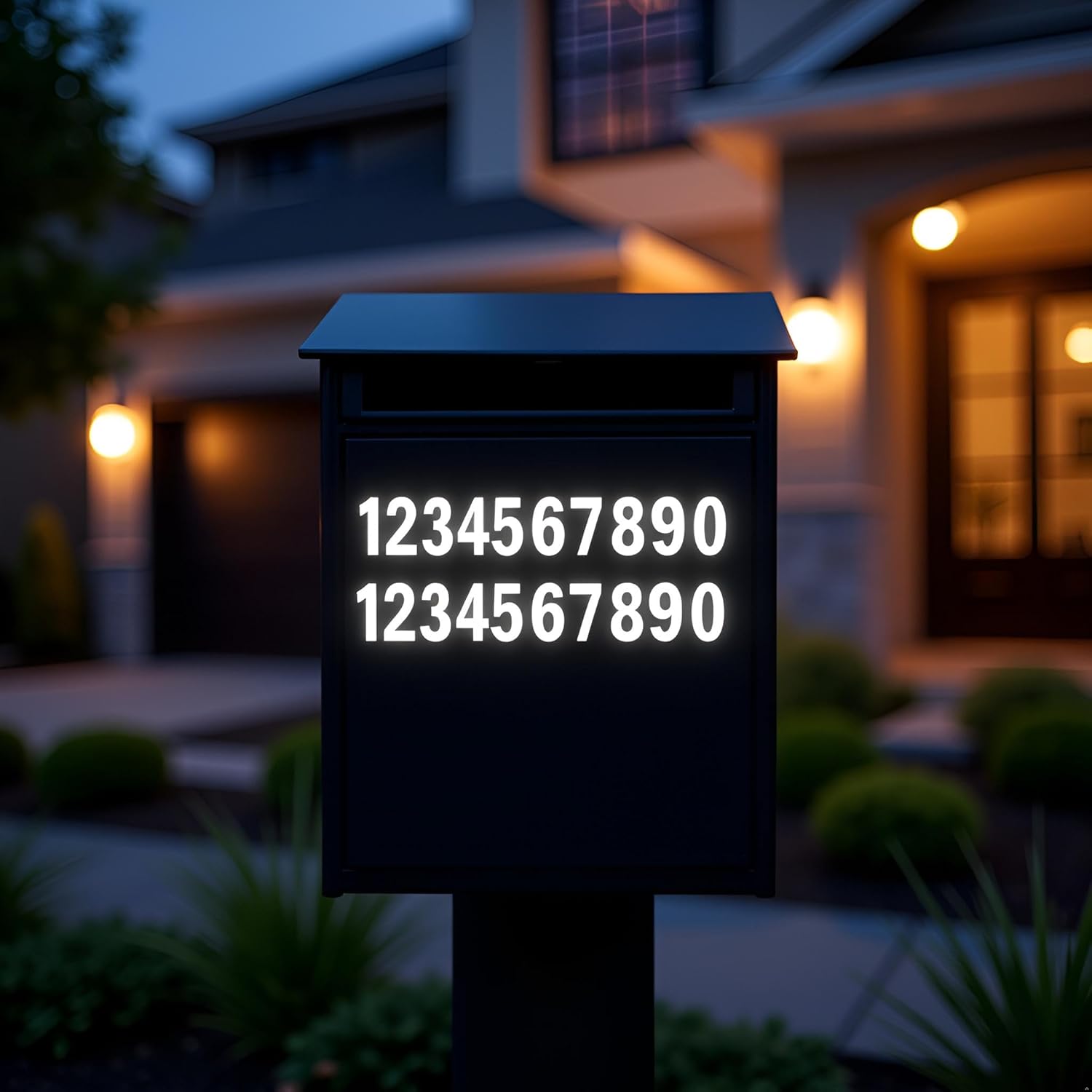 40Pcs White Pieces Reflective Mailbox Number Sticker Decal Adhesive Reflective Address Numbers Number 0-9 for Window, Signs, Door, Cars, Mailbox Accessories and Hardware, Mailbox Numbers (1inch)