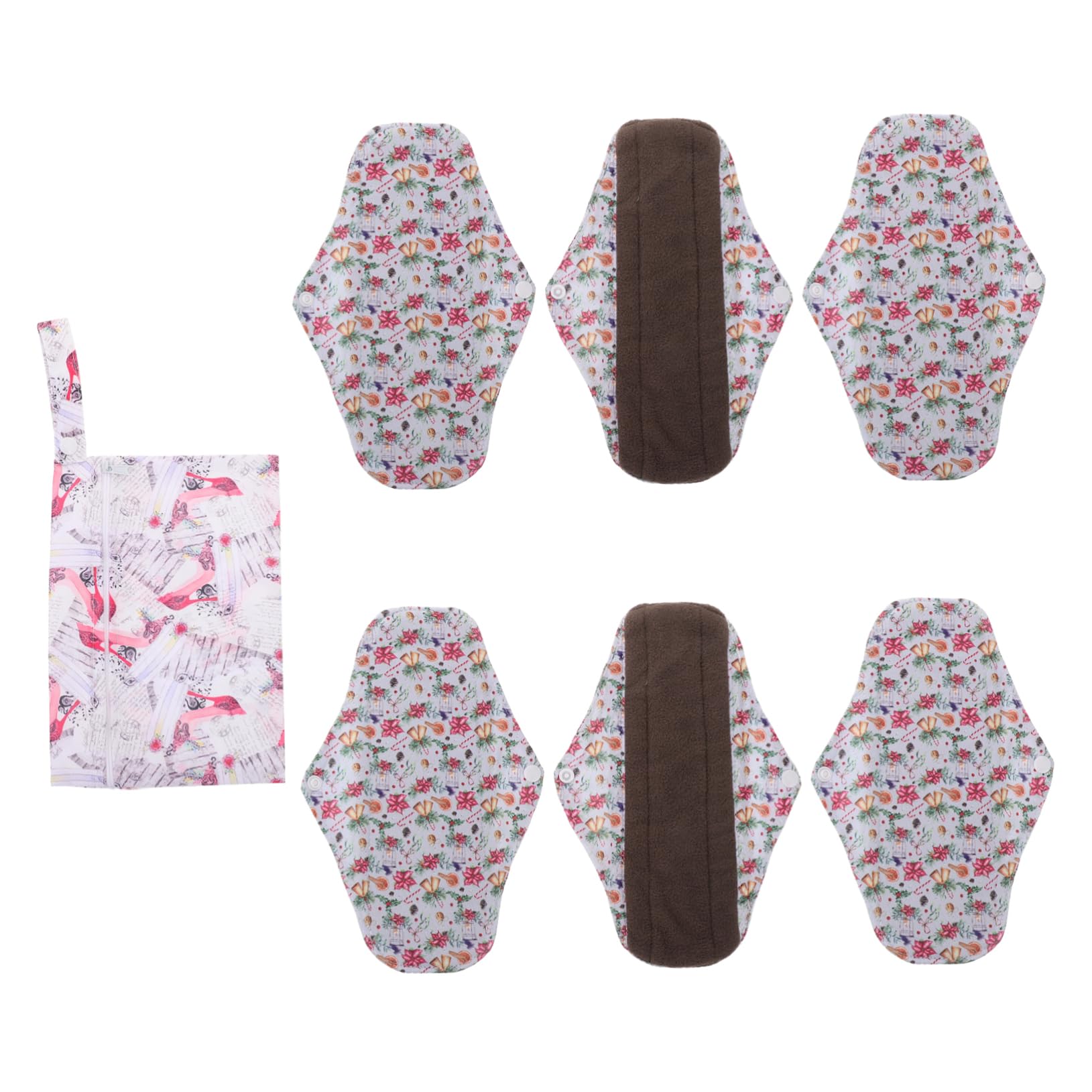 minkissy Assorbenti Lavabili in Cotone Biologico Bamboo Riutilizzabili Morbidi e Traspiranti, 6 Pezzi con Sacchetto, per Donne e Ragazze