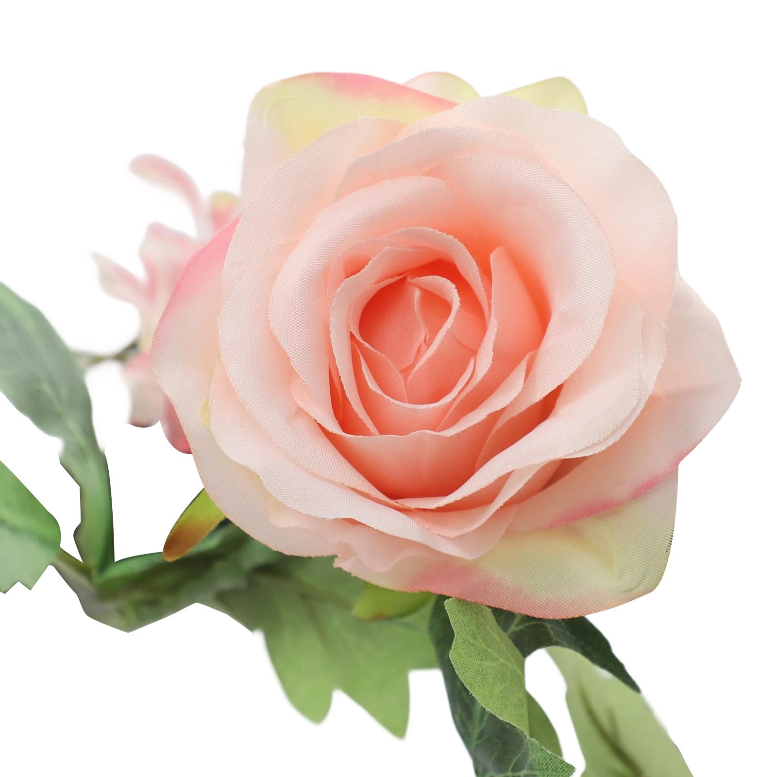 Blumengirlande Dekorative Kunstblumen Kunstblumengirlande Künstlich Rose Wohnraumdekoration 6 Stück,1.8m für Tür, Hochzeit, Party, Wand - Grün, Rosa