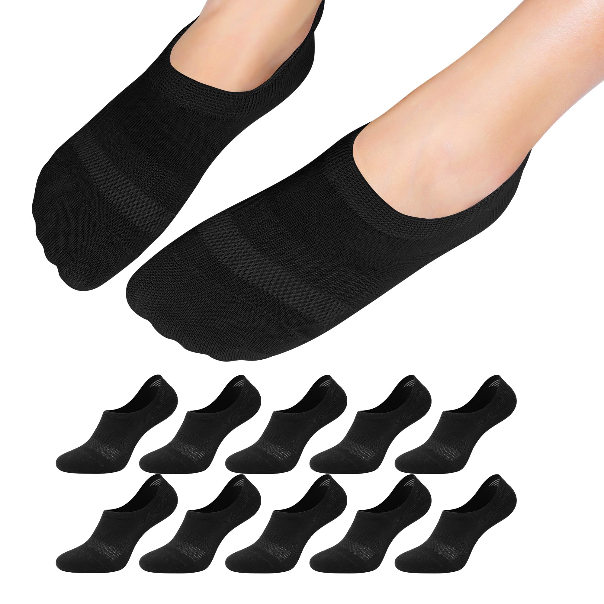 Falechay 10 Paar Sneaker Socken Damen Füßling Herren No show Unsichtbare Socken Sneakersocken
