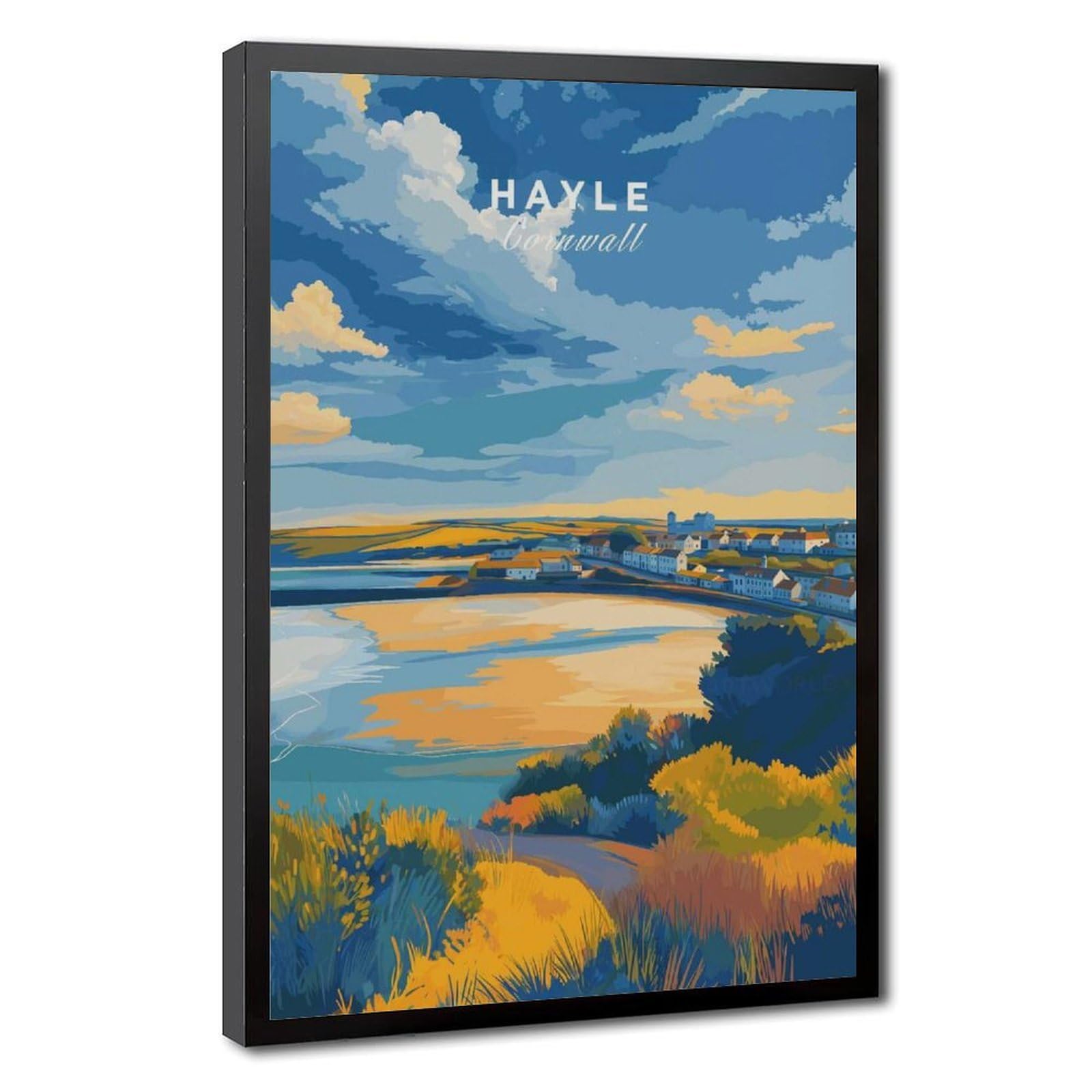 Bareronor Hayle Cornwall Coastal Canvas Poster Bedroom Decor Landscape Office Room Decor Gift 24" L X 36" W