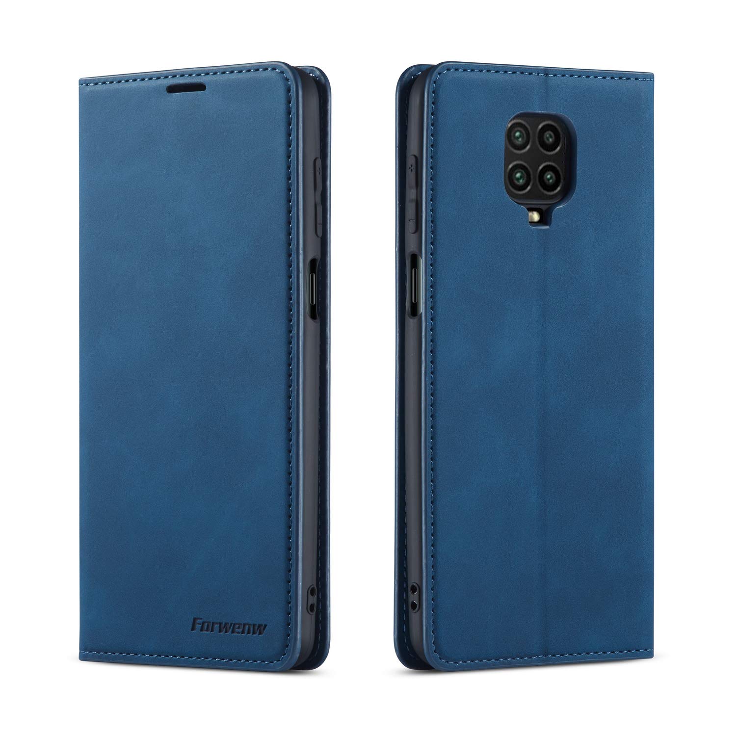 HualuBro Cover per Xiaomi Redmi Note 9S, Redmi Note 9 PRO, Flip Cover a Libro in Premium PU Pelle Magnetica Antiurto Case Portafoglio Custodia per Redmi Note 9S - Blu