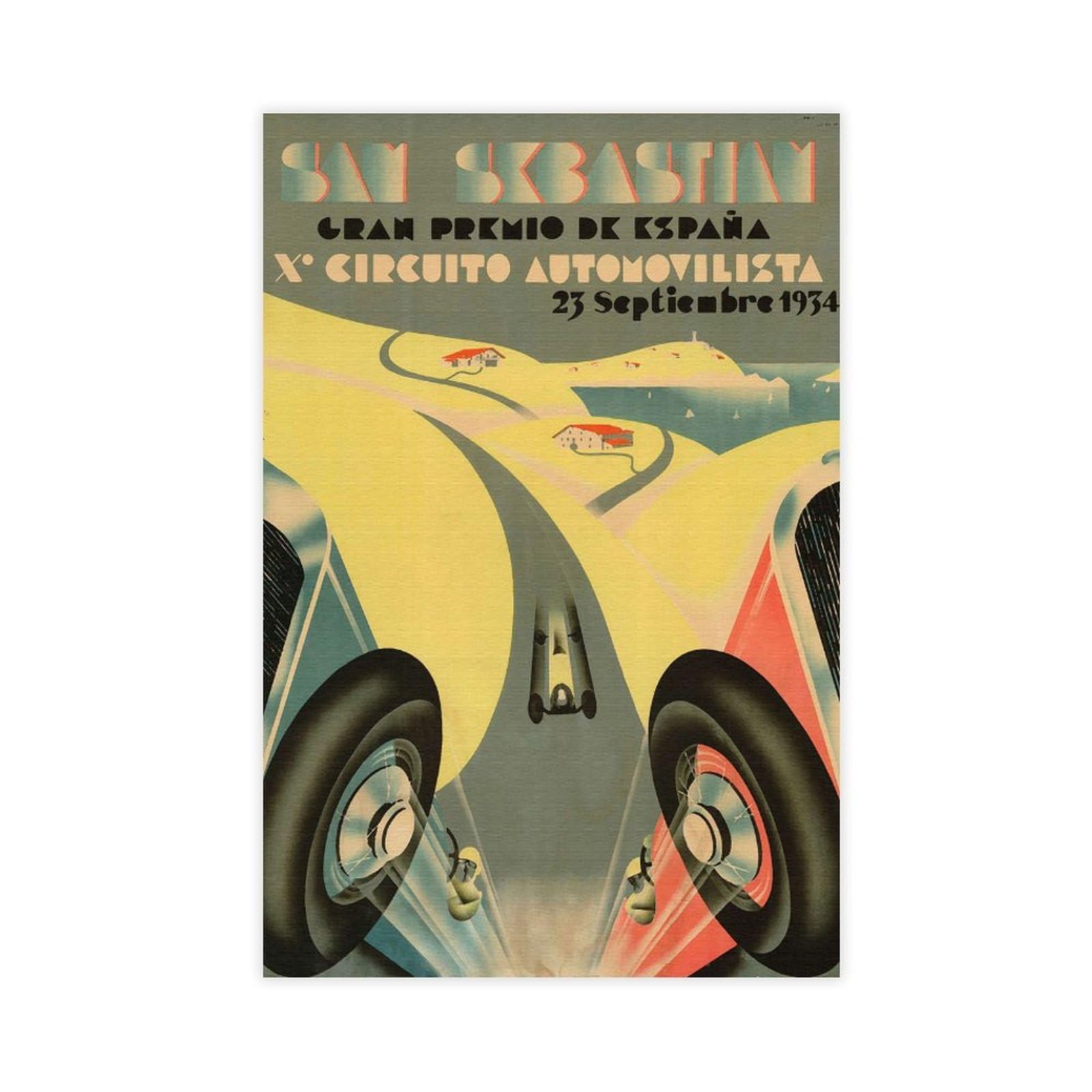 Affiche de la course automobile - France