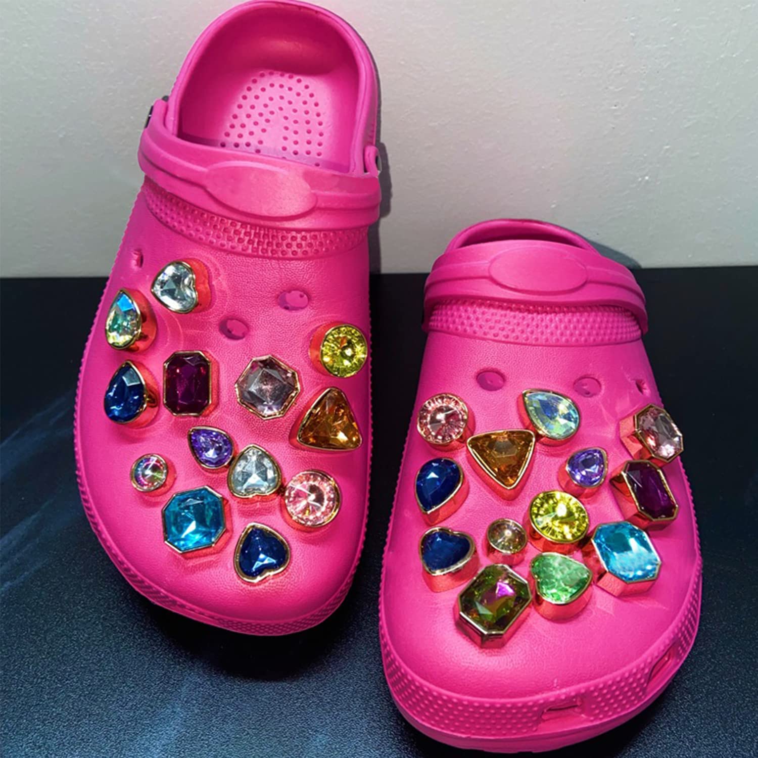 22 Pièces Accessoires Chaussures Strass - Breloques Décoratives Pour Sabots Et Sandales Femme