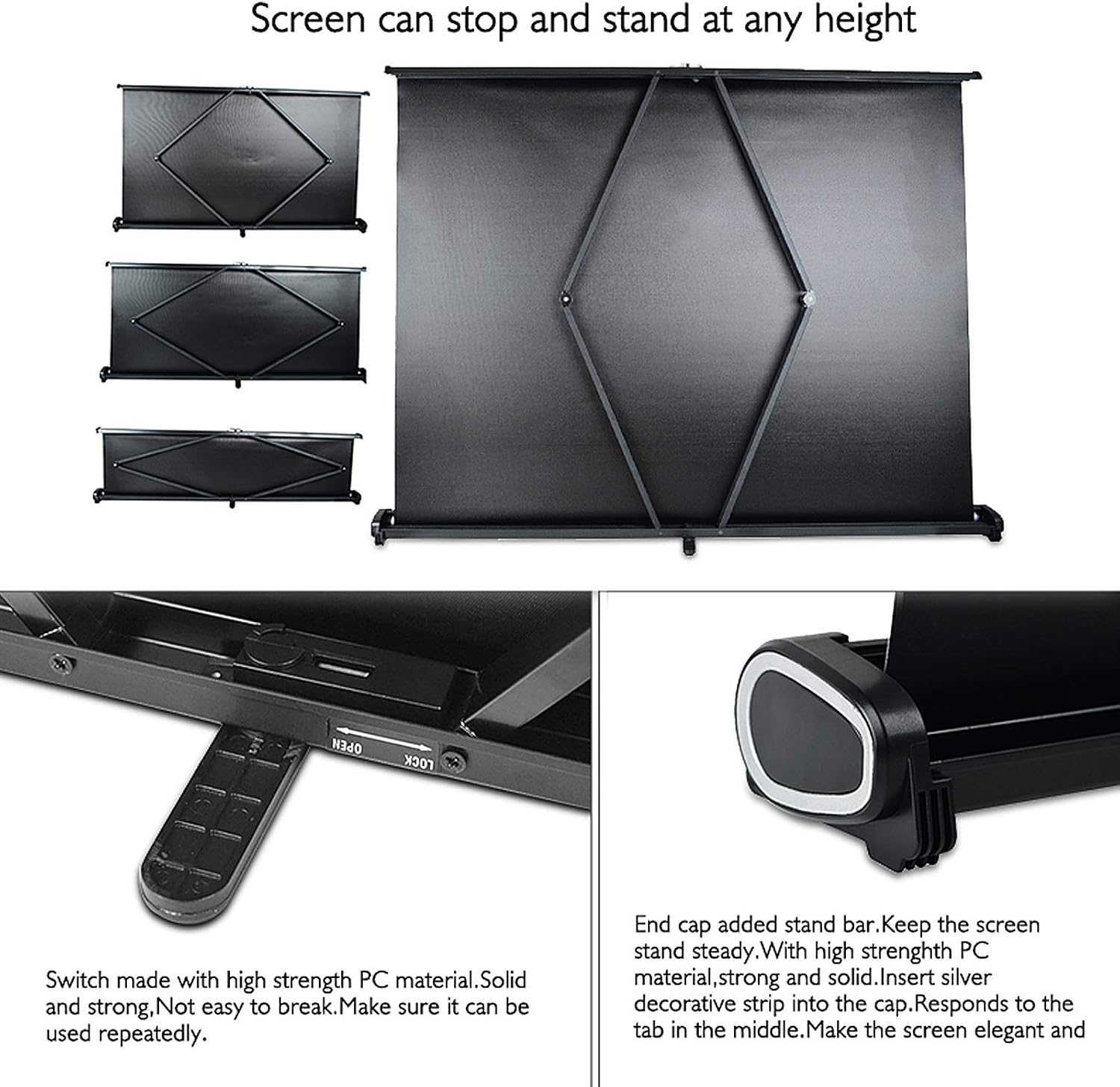 新品・未使用】excelimage プロジェクター 引上げ式 100インチ