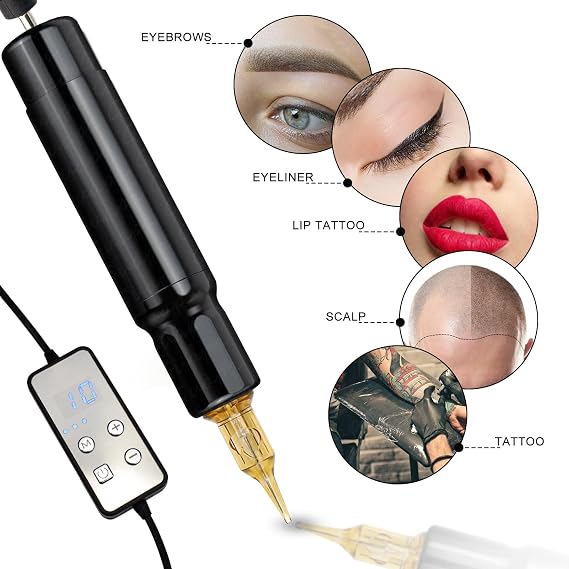 SMP Tattoo Machine Kit Professional Scalp Micropigmentation Pen for Hairline Restoration, Hair Tattoo, and Permanent Makeup (SMP Tattoo Kit1)