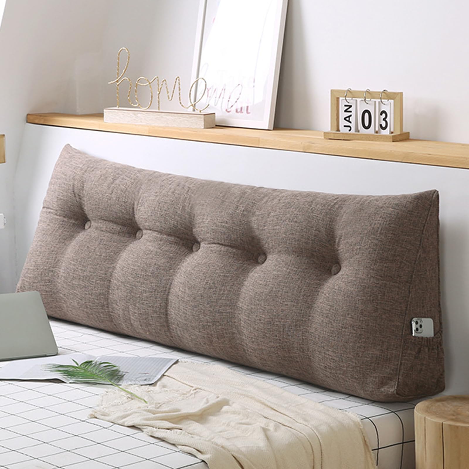 Coussin de lecture triangulaire doux pour lire confortablement au lit