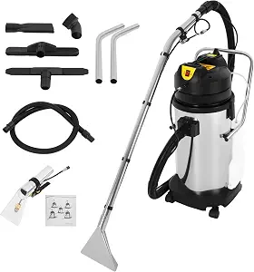 40L/11Gal Commercial Carpet Cleaner, 3-in-1 Professional Steam Machine with 6 Suction Tools
