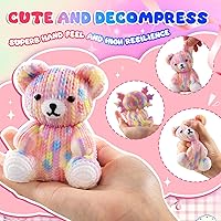 Vista 2 de LET'S RESIN Bear and Axolotl Molds for Taba Squishy, Cute Crochet-Texture Animal Silicone Molds, Thick and Flexible Mould for Creating Unique