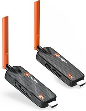 2026 Wireless HDMI Transmitter and Receiver 4K Decoding, Up to 6RX, APP Viewing, 5G/1080P Plug Play HDMI Extender Streaming Video for Laptop, PC, TV Box, C-CTV to TV, Projector, Monitor - 50M/165FT