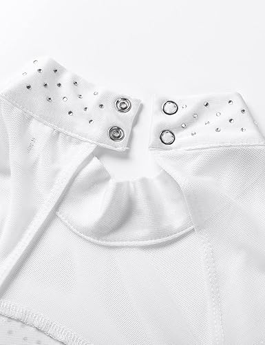 Miniatura 6 de YiZYiF Womens Adult Figure Ice Skating Dress Long Sleeve Roller Skating Ballet Dance Dress Costume