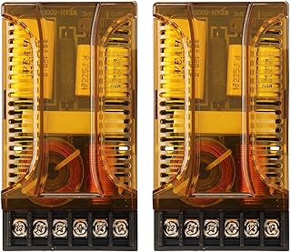 Car Audio Crossover, 1 Pair Power 120W 2 Way Car Audio Passive Crossover 60w Output Universal Electronic Audio Crossover C...