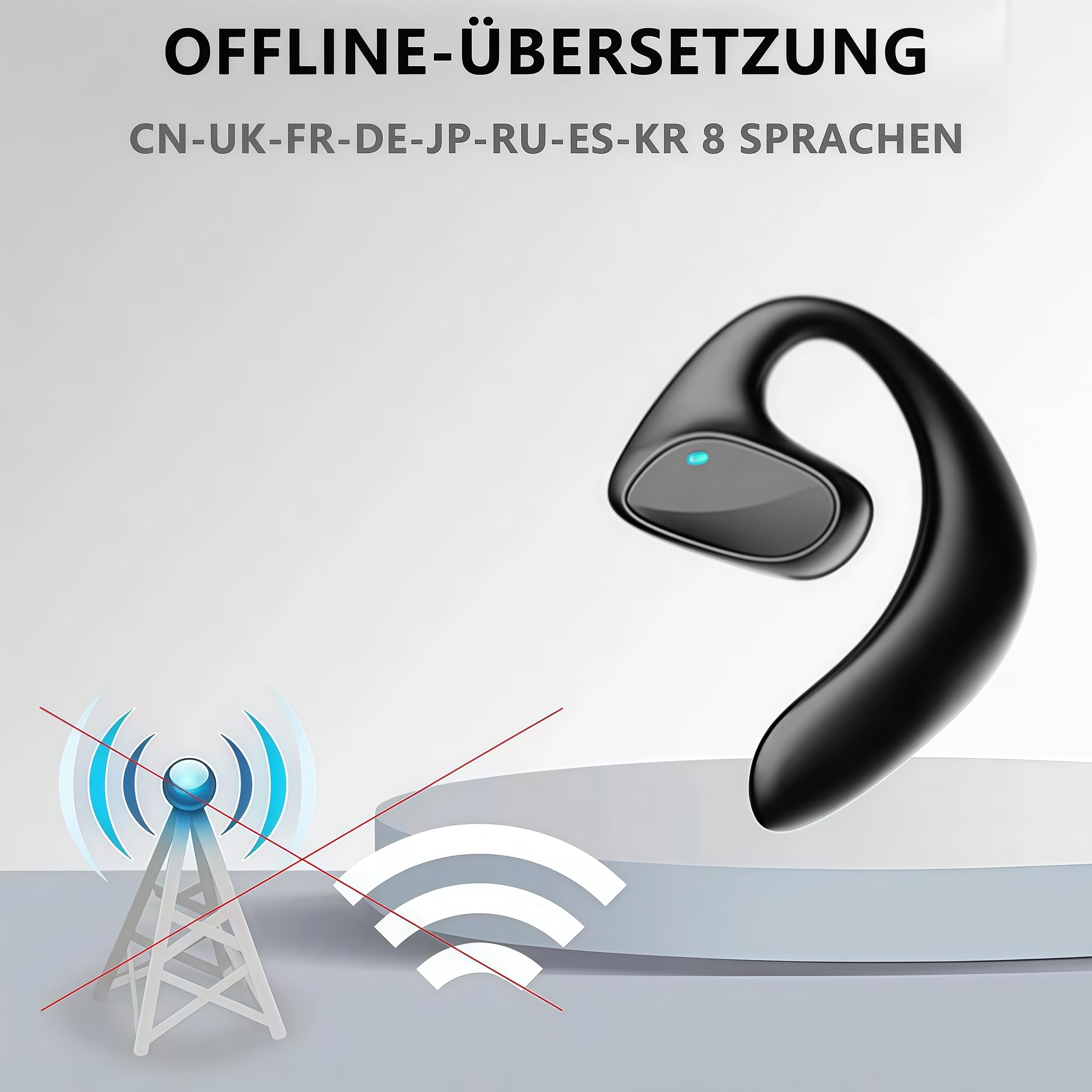 sonabuds übersetzer Original-Mehrsprachige Echtzeit-Übersetzung für Meetings, Unterwegs und Lernmomente (Weiß)