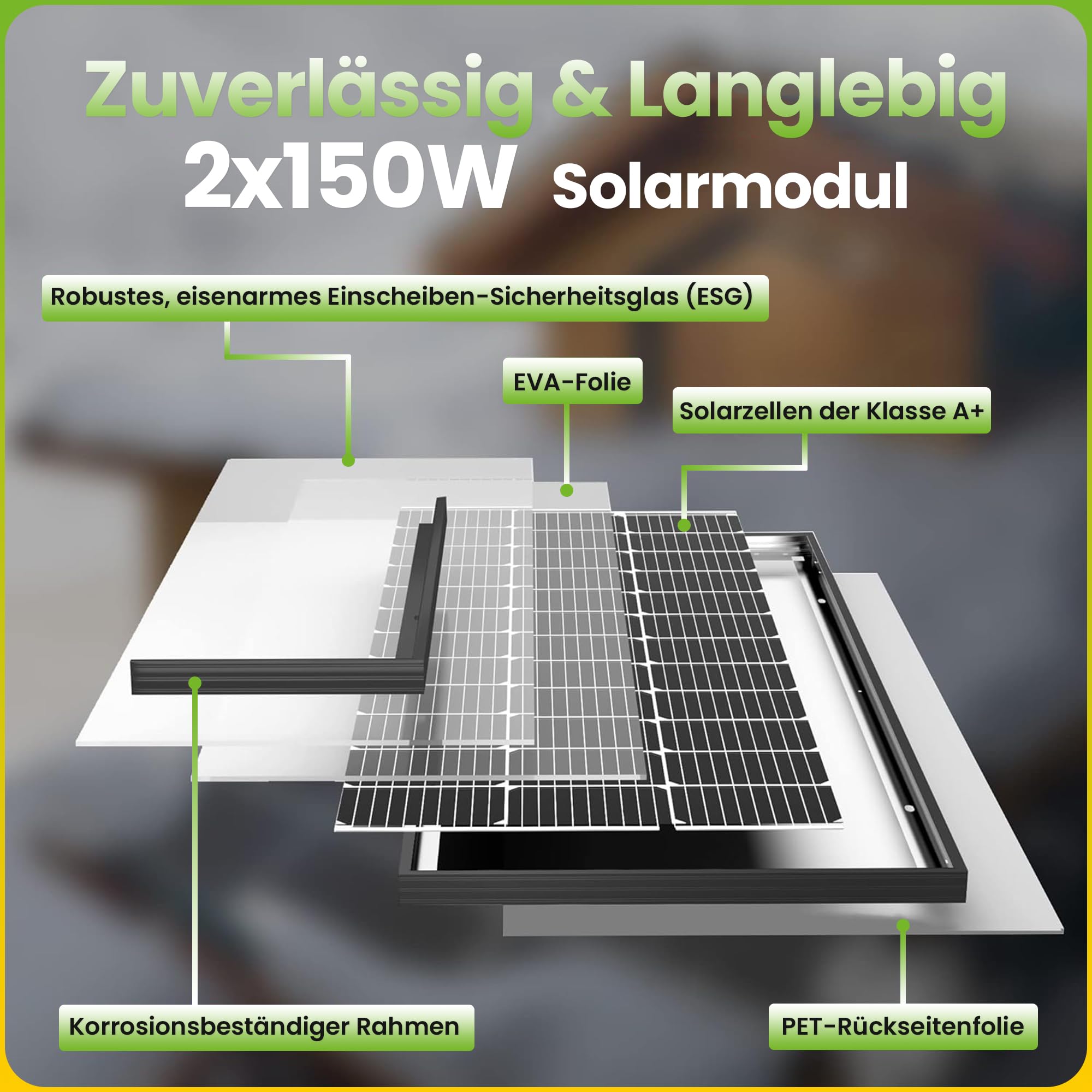 Offgridtec© 300W MPPT 12V Wohnmobil Komplettset EBL-Option mit Hochleistungspanels MPPT Regler und Installationsmaterial