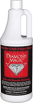 Water Spot & Multi-Purpose Cleaner 40 Ounces Clean with The Power of Genuine Diamonds! Professional Cleaner/Hard Water Stain Remover. Made in The USA! | Clean with Power of Genuine Diamonds, Professional Cleaner, Hard Water Stain Remover, Made in USA