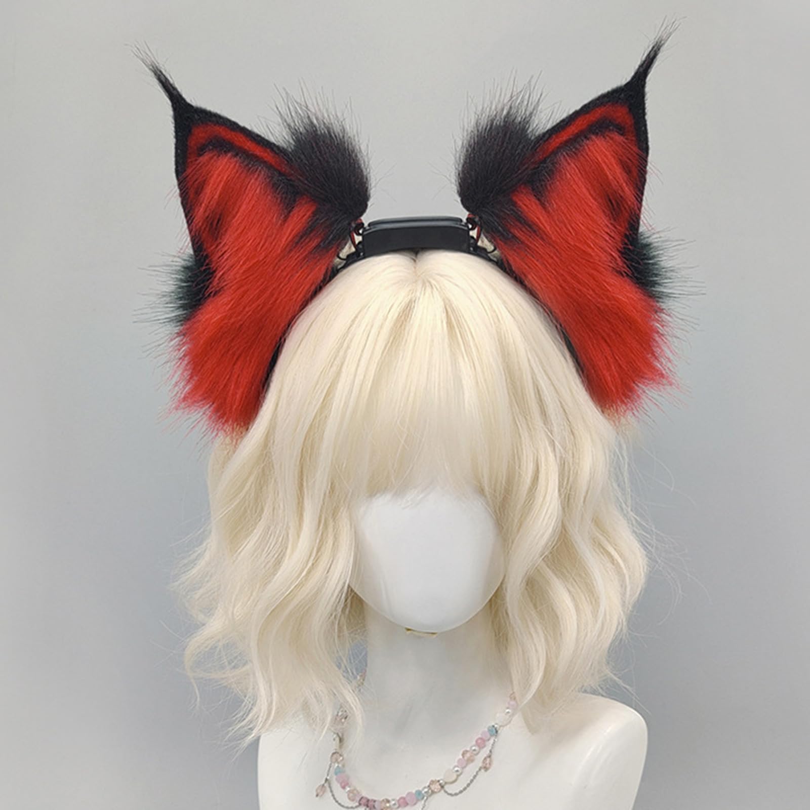 Bonita diadema de orejas de animal activada por movimiento con control táctil para Halloween y bailes de máscaras, fiestas, reuniones, disfraces, diadema móvil para fiesta de cosplay