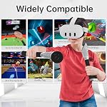 Hibloks 3 in 1 Handle Attachments Fit for Meta Quest 3S/Quest 3 Controller,VR Gorilla Tag Long Arms Grips for Meta Quest 3 Accessories,Beat Saber/Baseball/Golf Club,Enhance More Gaming Experiences