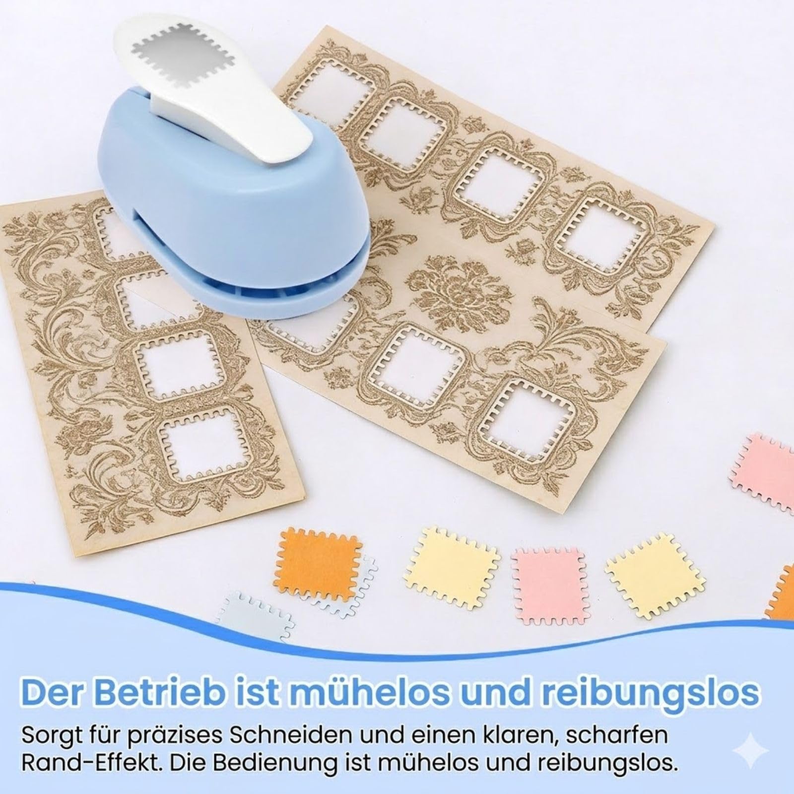 Set di 2 fustelle per francobolli, grandi e piccoli, per scrapbooking, biglietti di auguri e confezioni regalo, adatte per carta da 70 – 320 g