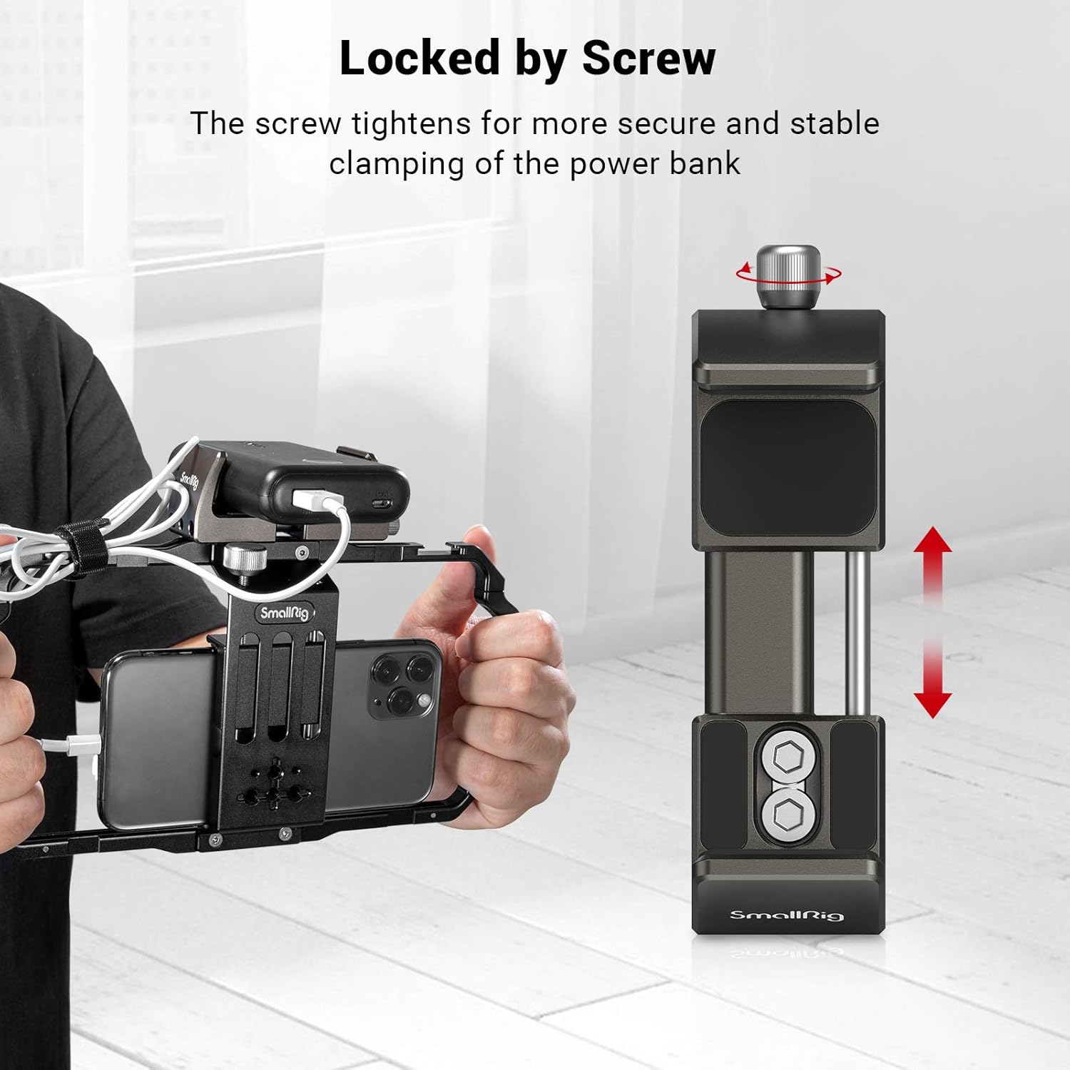 SmallRig Universal Smartphone Video Rig for iPhone for Samsung+Universal Power Bank Holder