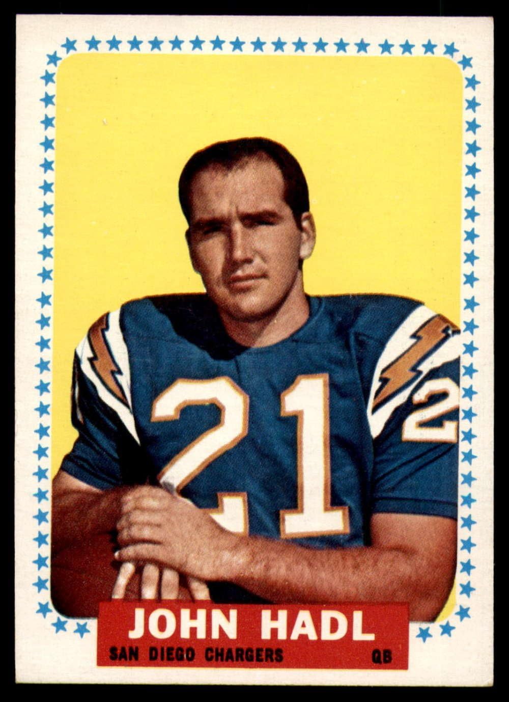Football NFL 1964 Topps #159 John Hadl EX/NM RC Rookie Chargers