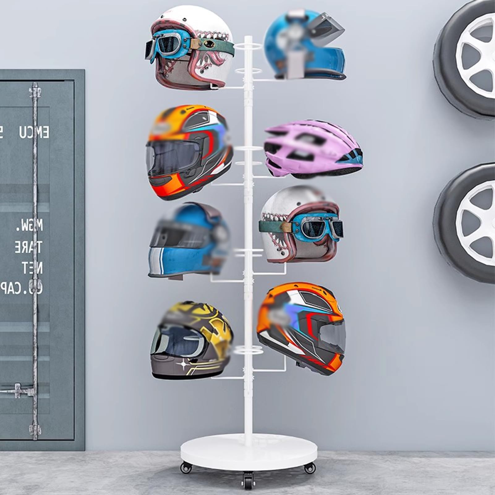 Support Mural Multifonction Pour Casque Moto - Porte-casque Et Porte-manteau - Charge Max 5 Kg - Noir Ou Marron
