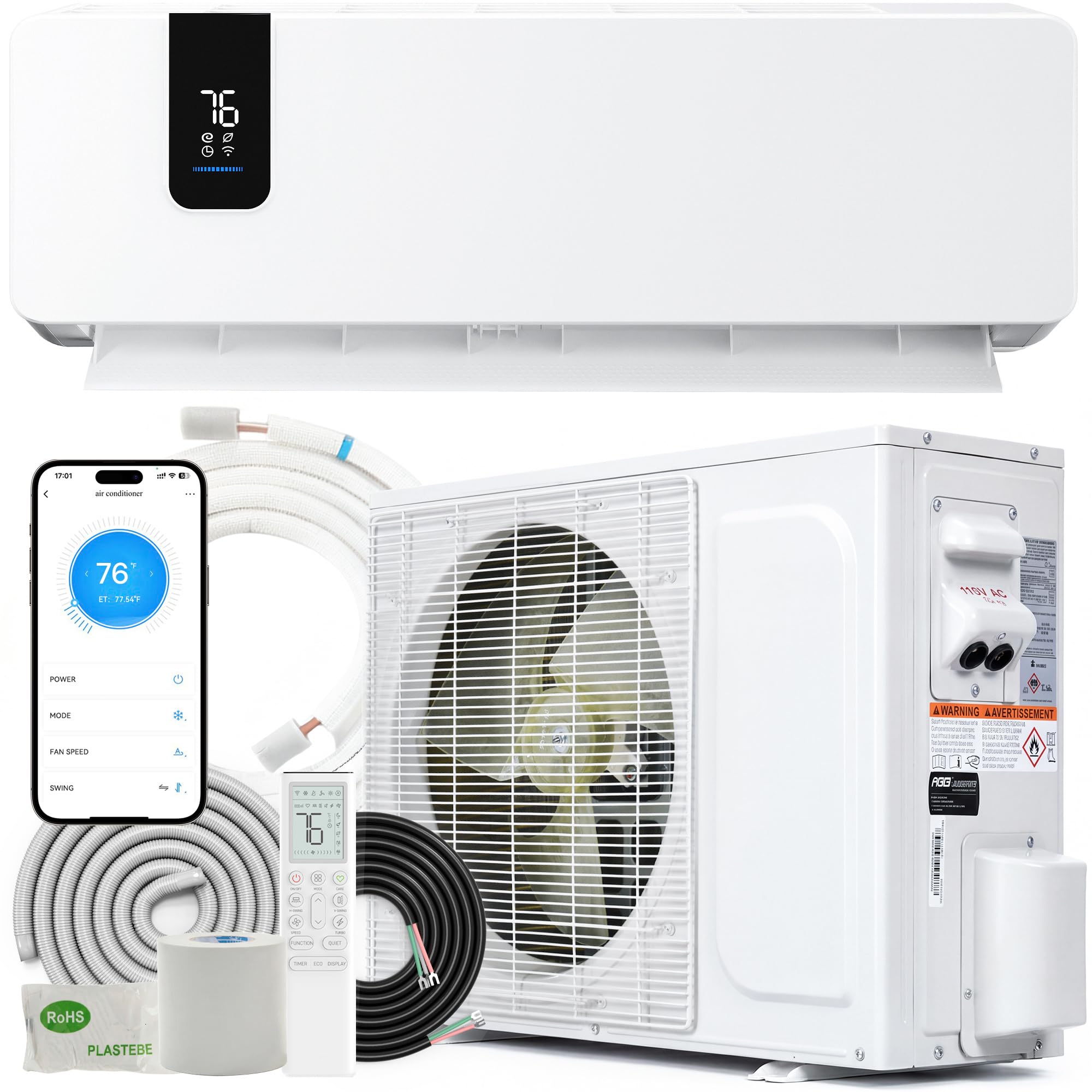 YITAHOME 12000 BTU Mini Split AC/Heating System 115V 20 SEER2