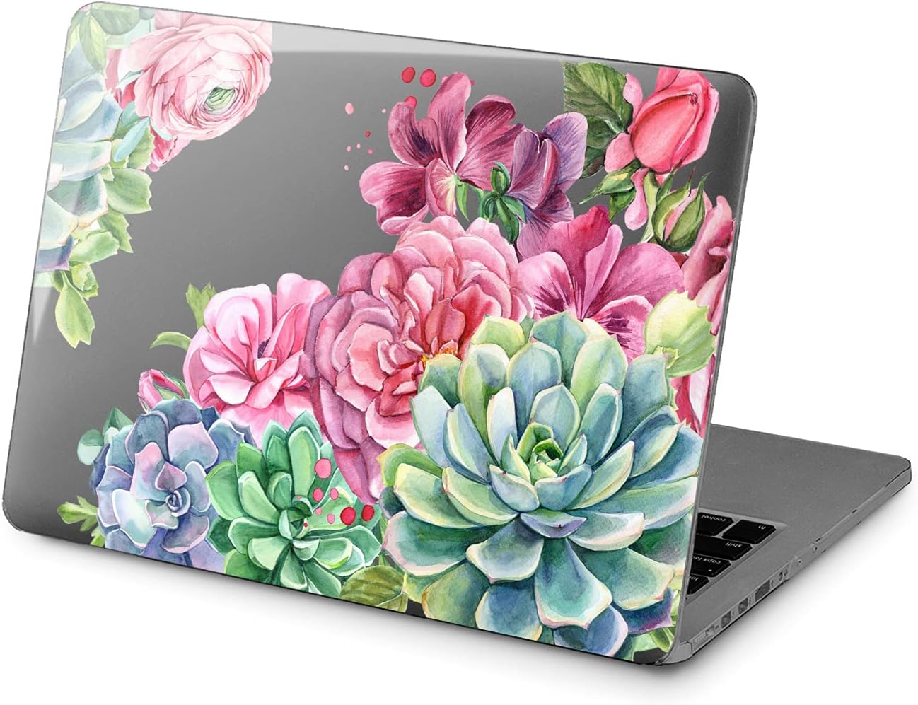 Hard Case Compatible for MacBook Pro 16 14 M3 M2 2023 M1 Pro 13 2022 Air 13 2021 Retina 2020 Mac 11 12 Glam Print Pink Cactus Succulent Flowers Design Cover Plants Laptop Protective Bouquet