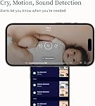 Owlet Cam - Video Baby Monitor with Camera and Audio - Stream 1080p HD Video with Night Vision, 4X Zoom, Wide Angle View, and Sound, Motion and Cry Notifications - Gen 2 White