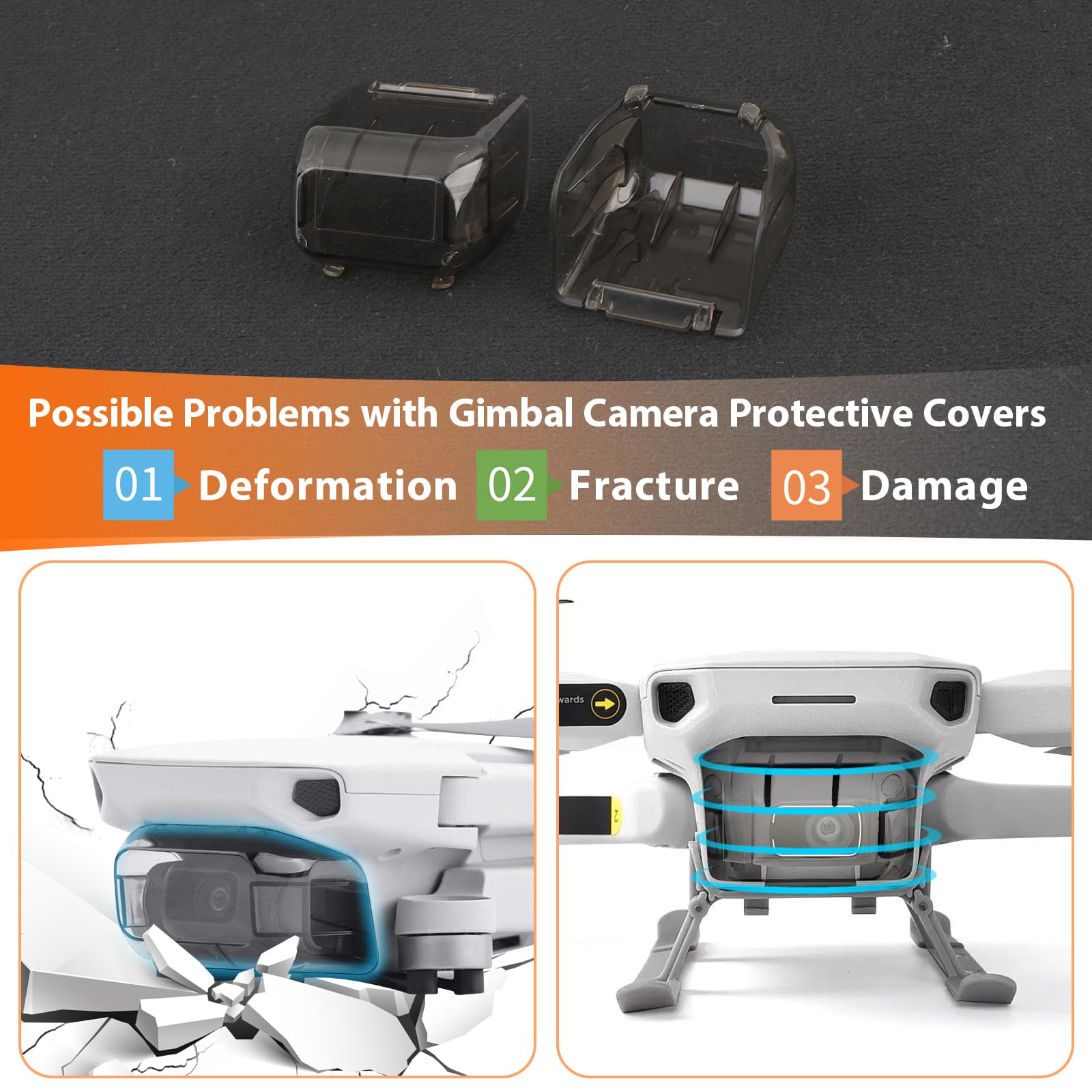 Gimbal Protector per DJI Mini 2/Mini 4K/Mini 2 SE Copertura Dell'obiettivo per DJI Mini 2 Gimbal Camera Cover Case Copriobiettivo Cardanico Camera Protective Cover cap XX