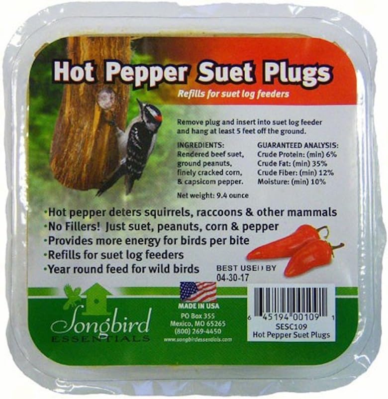 Songbird Essentials SESC109 Songbird Suet Plugs Hot Pepper (Set of 1)