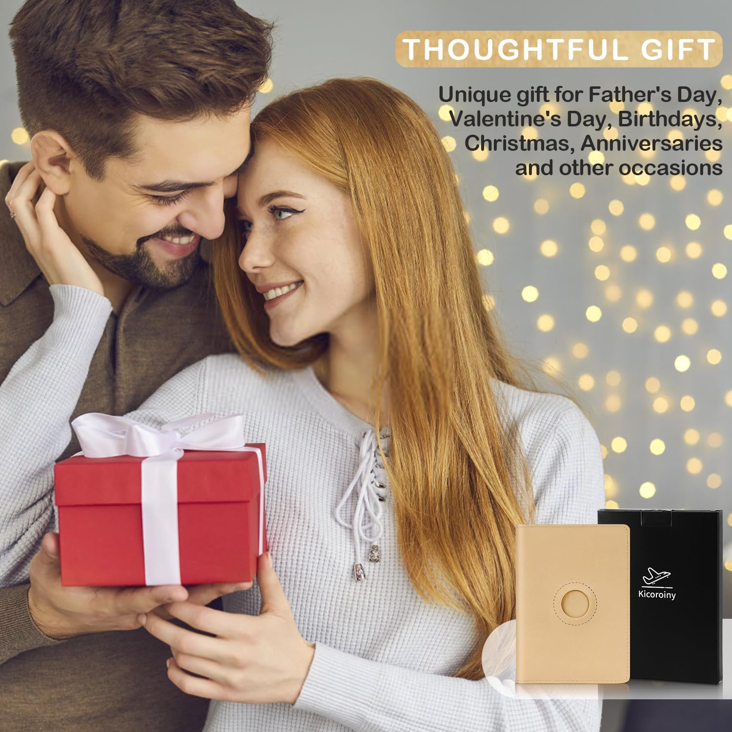 Airtag Passport Holder for Men and Women Travel, Real Leather Passport Wallet, Handmade Passport Cover Case with Airtag Slot, Travel Must Haves Essentials Accessories Birthday Gifts(Crazy Horse,Beige) - Image 6