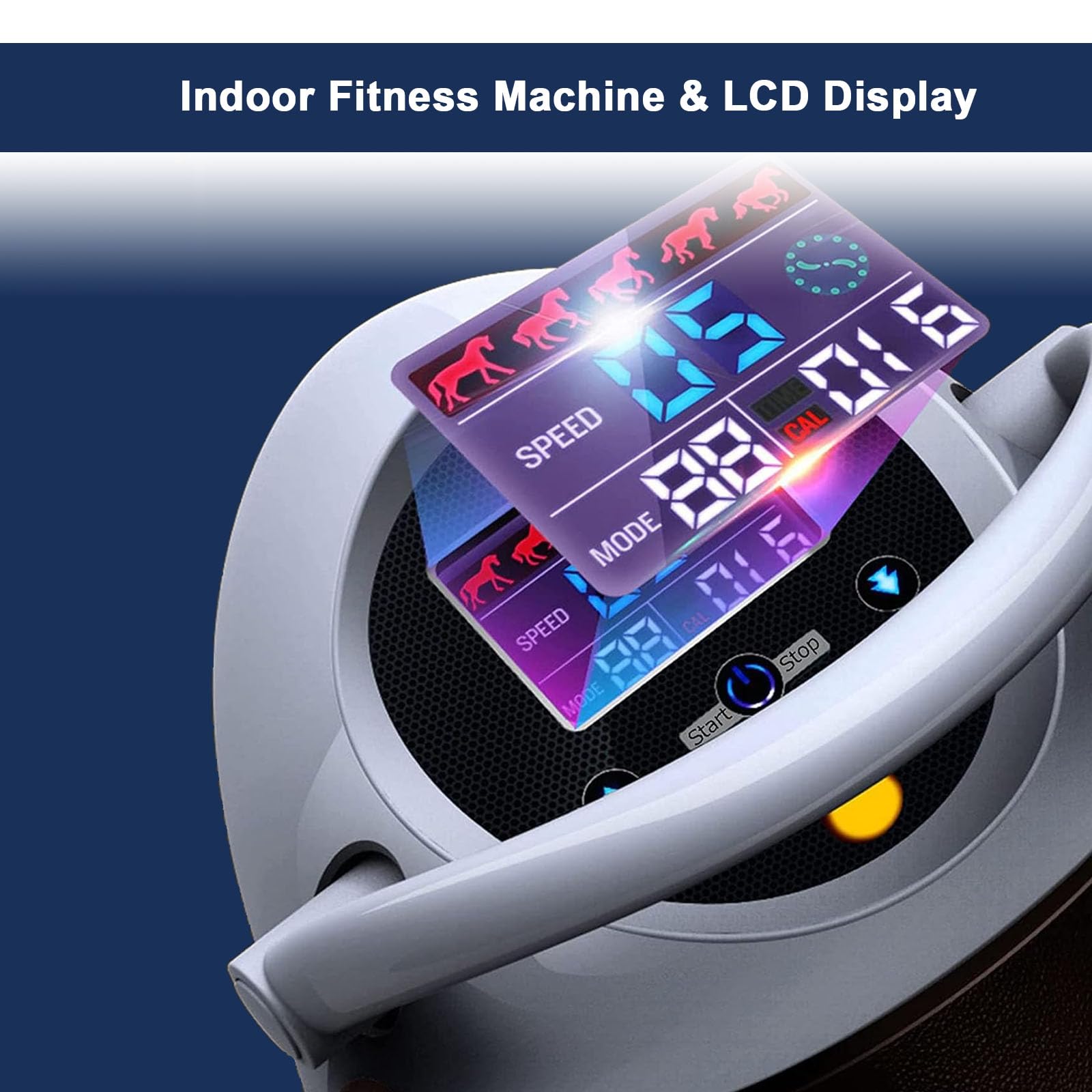 Macchina Per Equitazione Elettrica Da 200 W, Simulatore 3d Di Equitazione, Macchina Per Fitness, 20 Velocità Con Display Lcd E Interruttore Di Sicurezza Per Palestra Domestica, Ufficio
