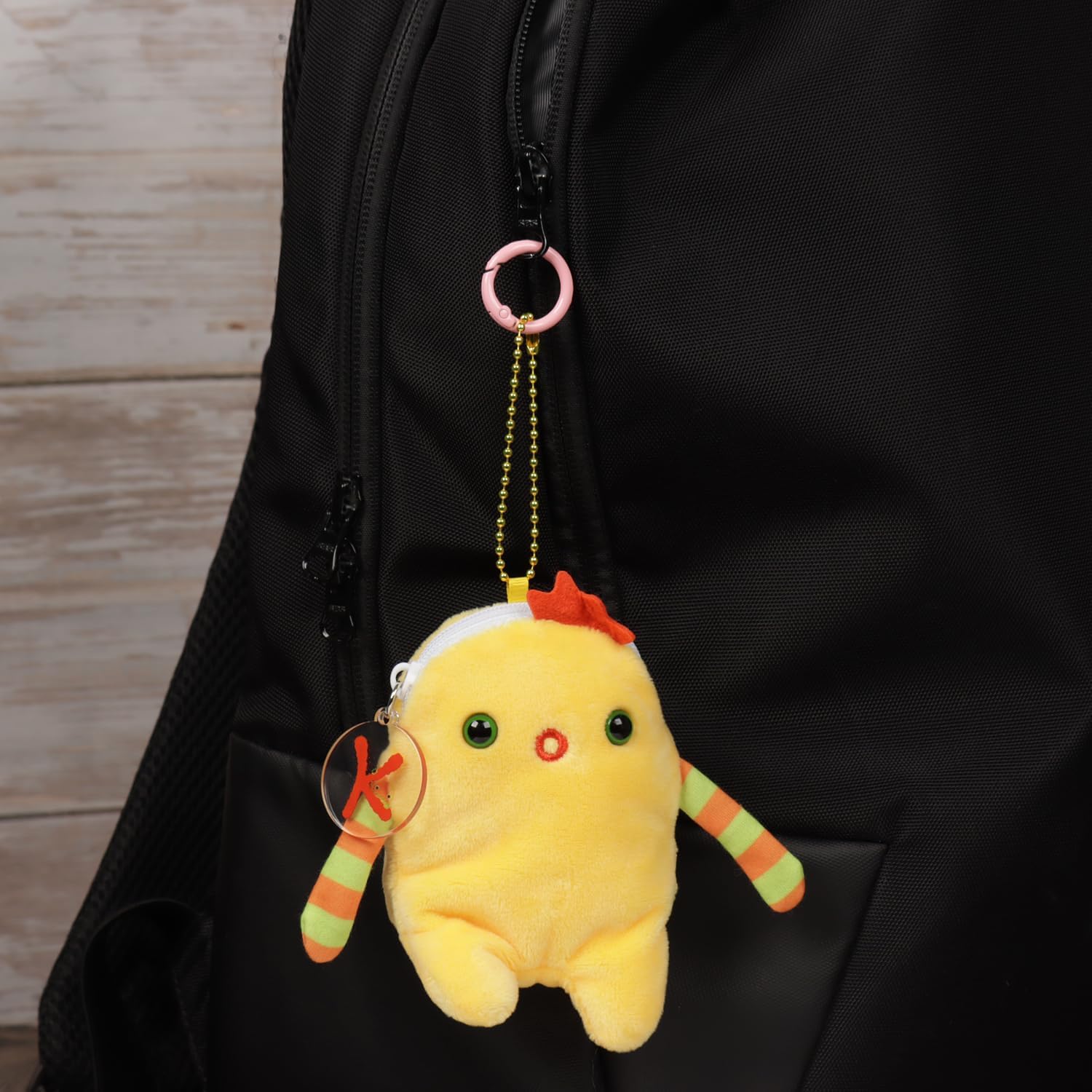 Shinada Mokeke Chimocque Pouch with Initial Charm