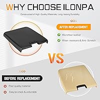 Vista 4 de Caja de Cubierta de Apoyabrazos con Pestillo para Consola Central Negra Compatible con 2007-2013 Chevy Avalanche Silverado Tahoe GMC Sierra 1500