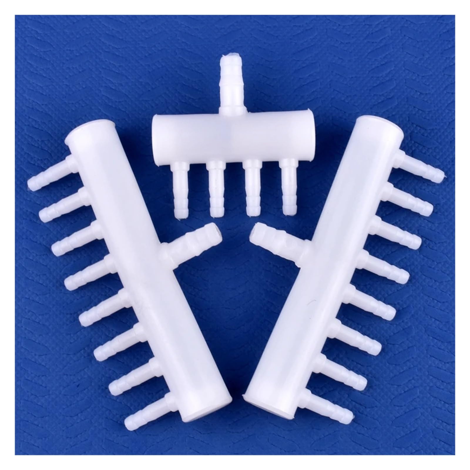 Desviador de Gas y oxígeno de 8-5mm, 2~20 cabezales, manguera for tanque de peces de acuario, bomba de aire, distribuidor de oxigenación, conector de drenaje poroso(8 To 5mm 1-8 Heads,20 Pieces)