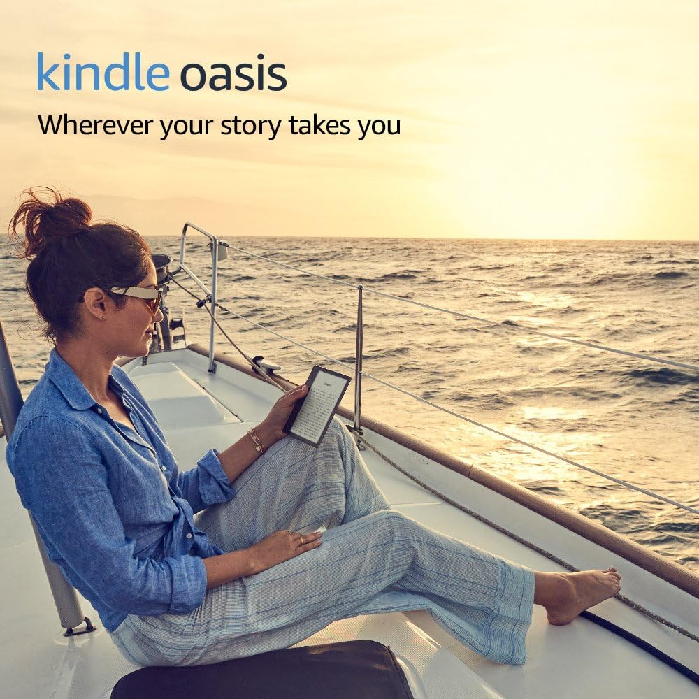 Kindle Oasis E-reader (Previous Generation - 9th) - 7" High-Resolution Display (300 ppi), Waterproof, 8 GB, Wi-Fi (International Version) (Closeout)