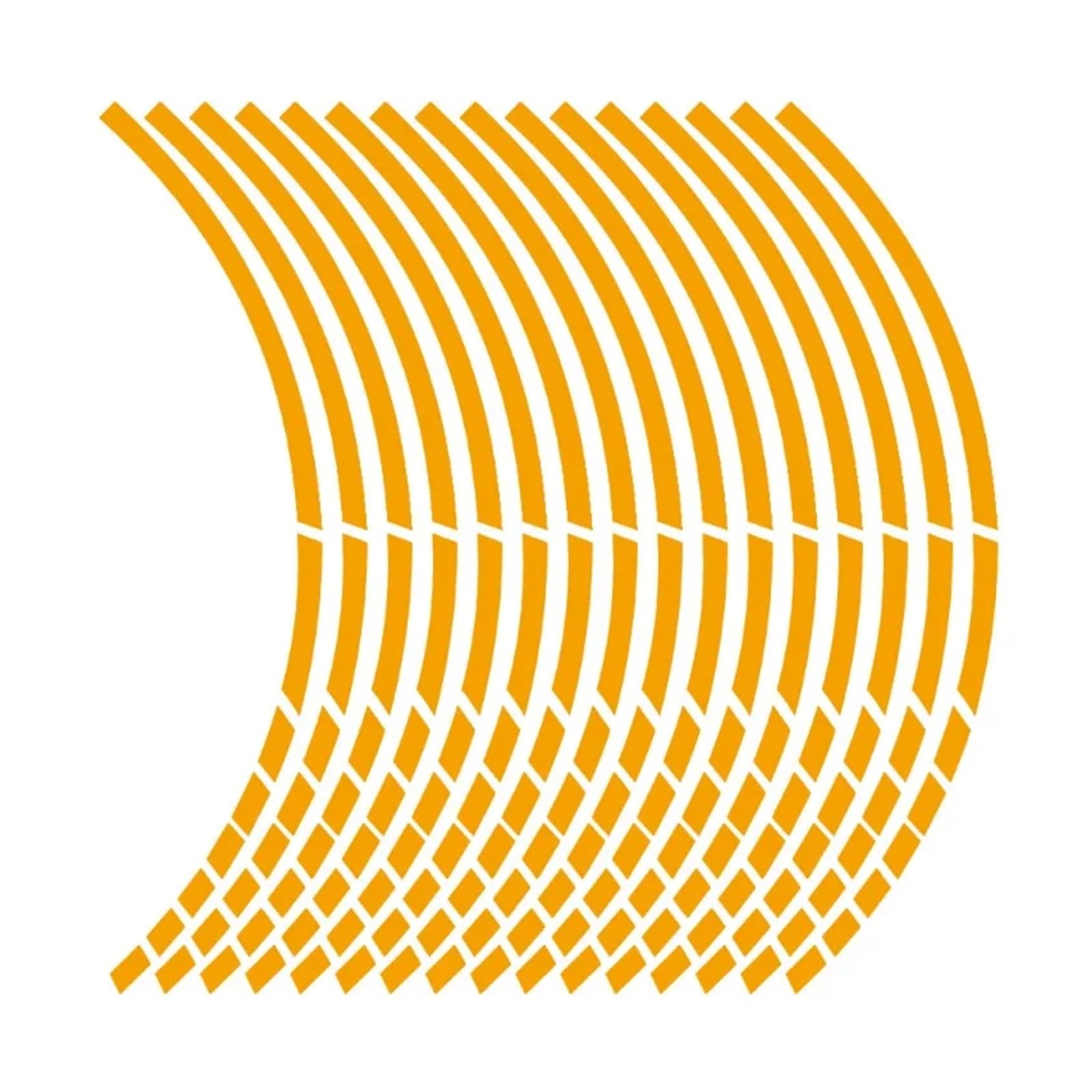 Hub Decals Rim Motorcycle Reflective Strips 16pcs Wheel Rims Colorful Hub Stickers Bike Scooter Styling Reflector Decals Rim Tape Stripe Tape(Yellow)