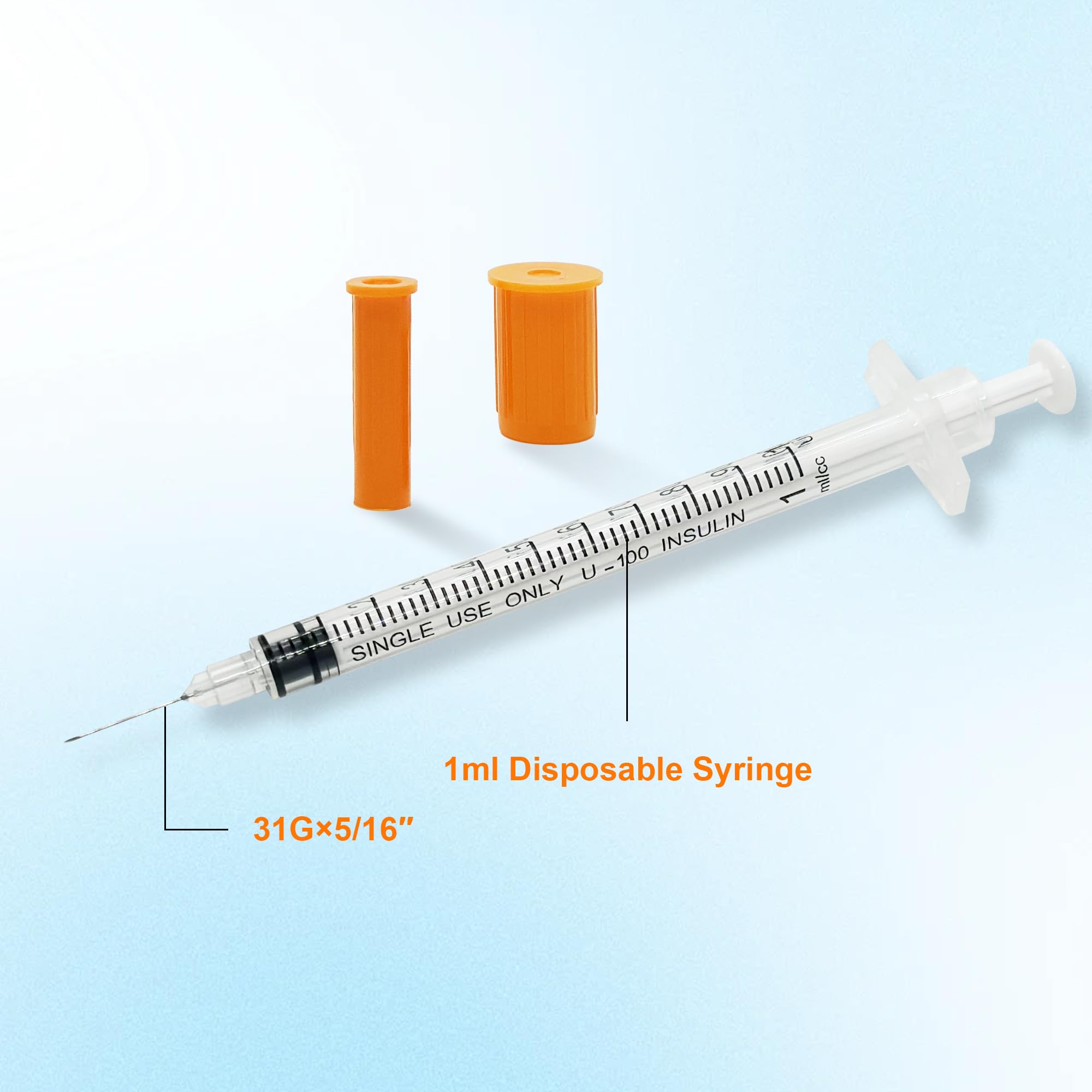 100 Pack 1mL Syringes, 31G 8mm, Individually Wrapped — Amazon image 5