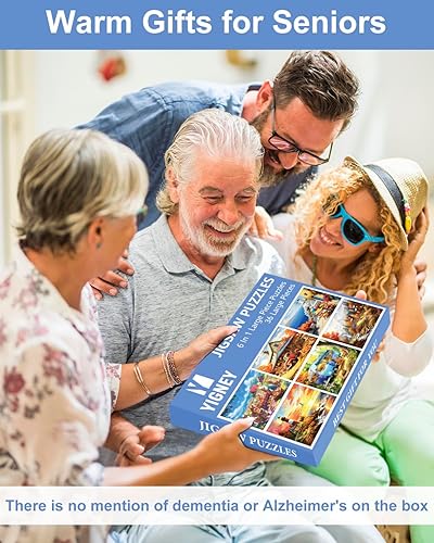 Miniatura 7 de Paquete de 6 rompecabezas de 36 piezas grandes para personas mayores Alzheimer, producto para actividades de demencia de ancianos, juego de memoria