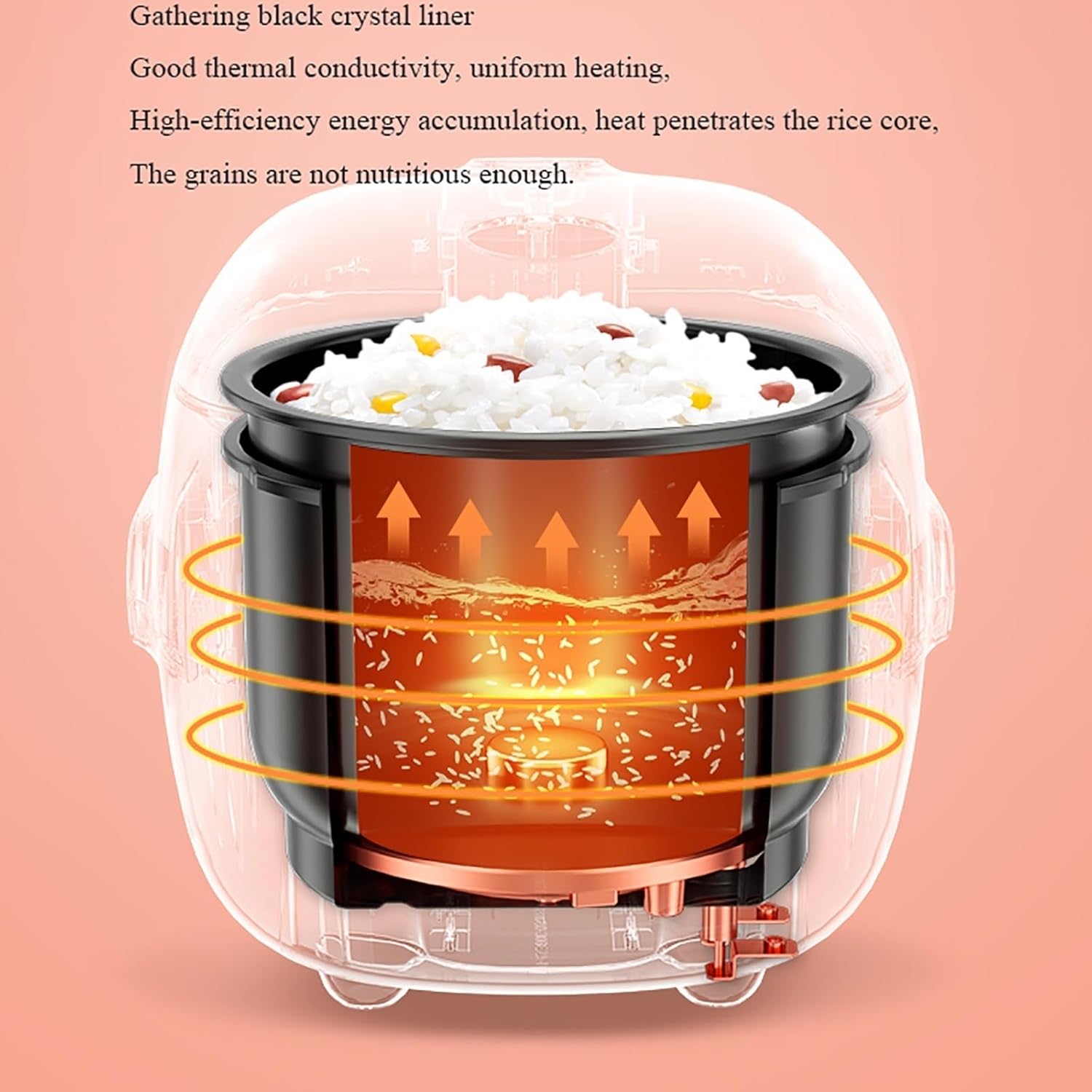 Mini Rice Cooker (1.2L) 24H Reservation Rice Cooker,Heat Non-stick Inner for Family Dormitory，for 1-2 People 220-240V US/EU