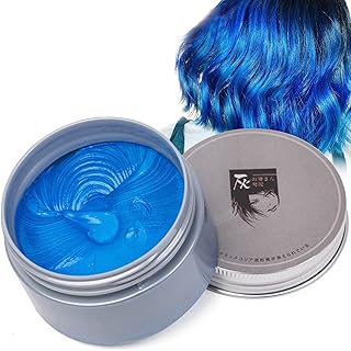 Cera para el cabello unisex cera pelo natural temporal se puede lavar una vez Aplicar a fiesta Cosplay Halloween-azul