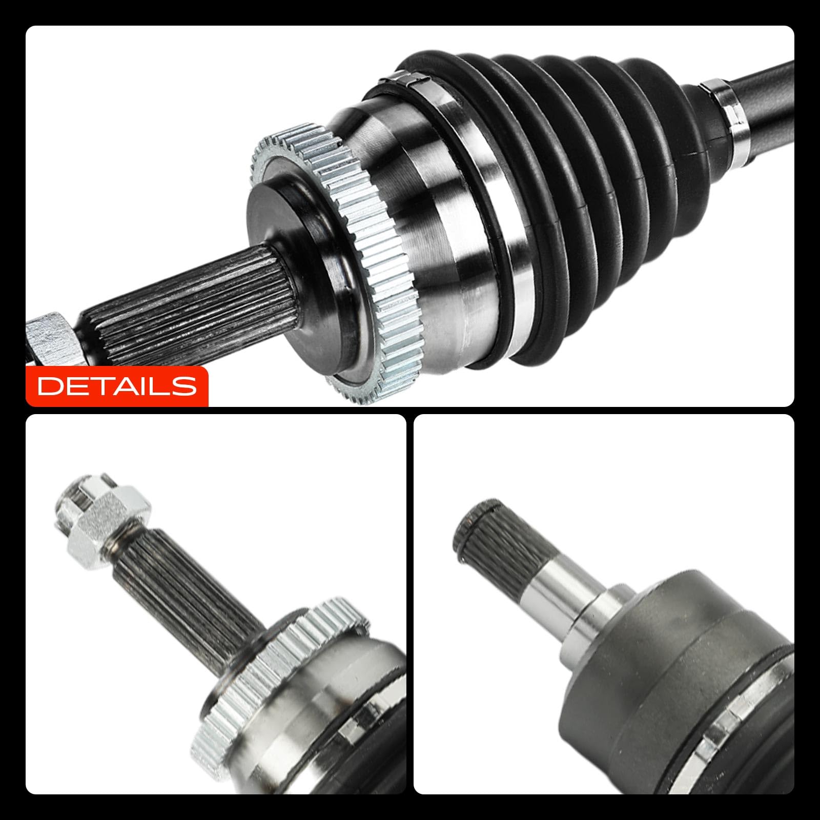 Frankberg Antriebswelle Achswelle mit ABS Ring Vorderachse Links Kompatibel mit Tucson JM 2.0L 2.7L 2004-2022 Sportage JE KM 2.0L 2.7L 2004-2013 Replace# 495012E400